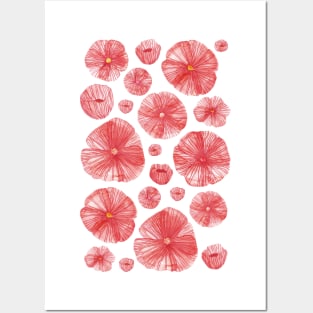 Poppies Watercolor Flower Art Posters and Art